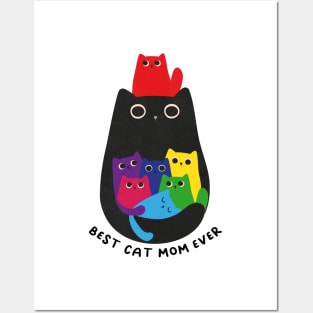 Cat mom 1 Posters and Art